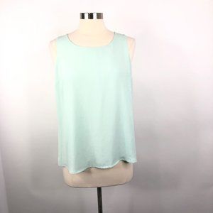 Women's Sea foam Green Sleeveless Blouse Size M